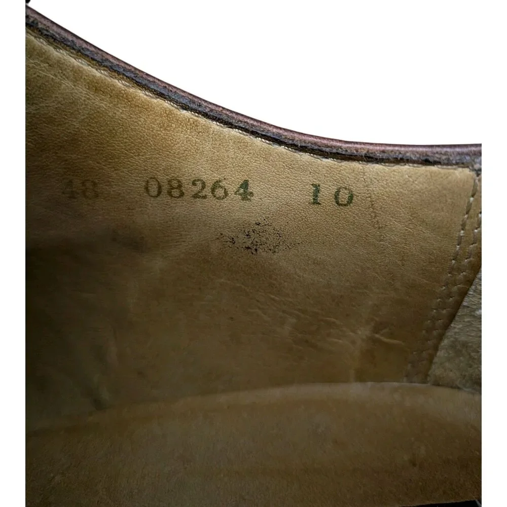 Kenneth Cole Men's 10 Monk Strap Shoes Leather Loafers Dress Brown Vtg Chunky